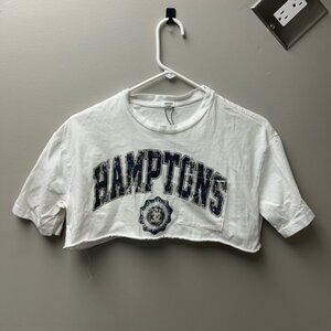 Garage Women’s White “Hamptons” Cropped T Shirt